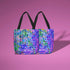 Neon Floral Bomb Canvas Tote Bag